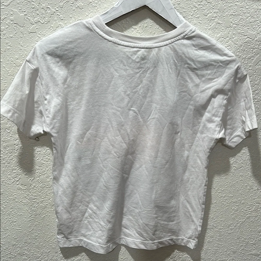 Justice White and Purple Surf Tee Short Sleeve& Green shorts SET size 10 GUC